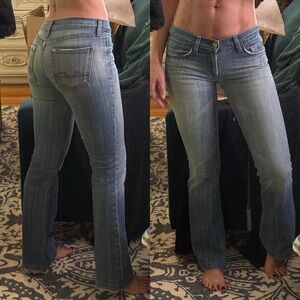 Y2K low rise, boot cut 7 for all mankind jeans